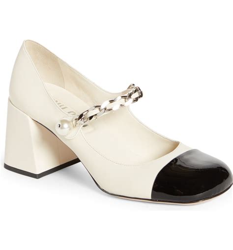 mary jane shoes miu miu|Miu Miu Iconic Cap Toe Mary Jane Pump (Women) .